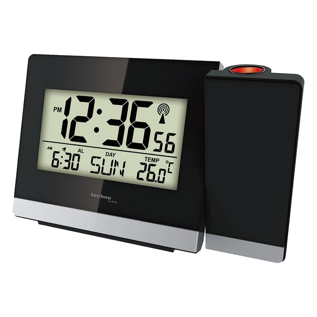 Technoline WT-536 Touch Sensor Projektionswecker mit Radio - Schlankes Design, präzise Zeit, leicht ablesbares Display, Snooze-Funktion, Wand- oder Deckenprojektion