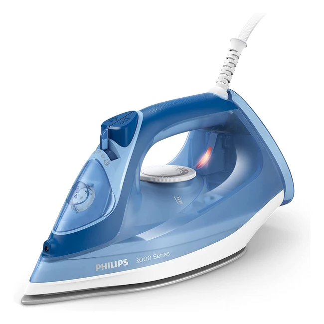 Fer à repasser vapeur Philips 3000 Series - 2400W - Effet pressing 180g - Céramique - Bleu