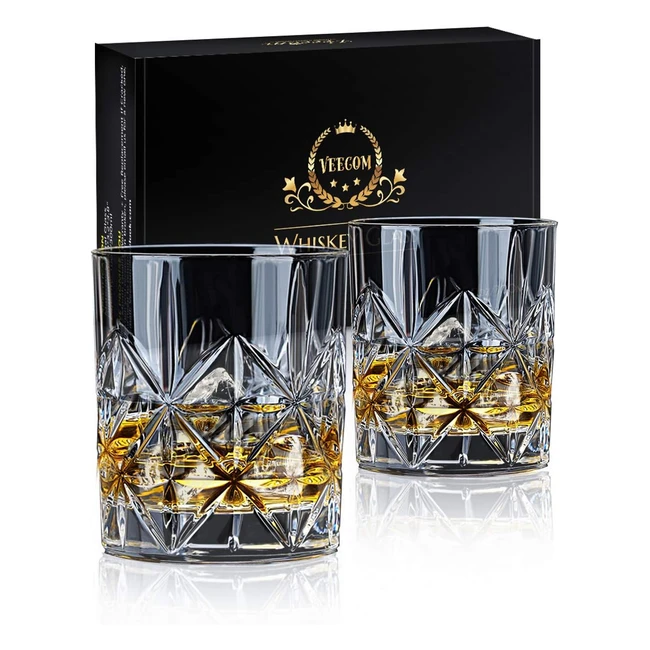 Stntus Whisky Glass Set of 2 - Classic Tumblers for Cocktails - 300ml