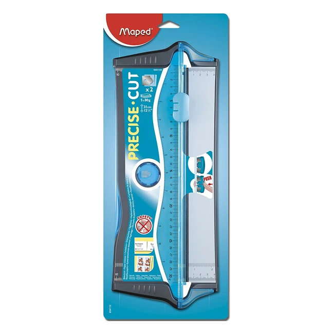 Guillotina de papel Maped Precise Cut A4 con cuchilla auto retráctil y base antideslizante