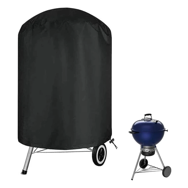 Waterproof Kettle BBQ Cover for Gas Grill - Windproof & Ripproof with Storage Bag - 71x68cm