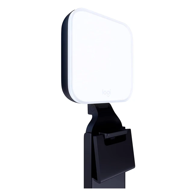 Logitech Litra Glow LED Light for Video Conferencing & Zoom Meetings - TrueSoft Technology, Adjustable Mount & Desktop App Control - Graphite