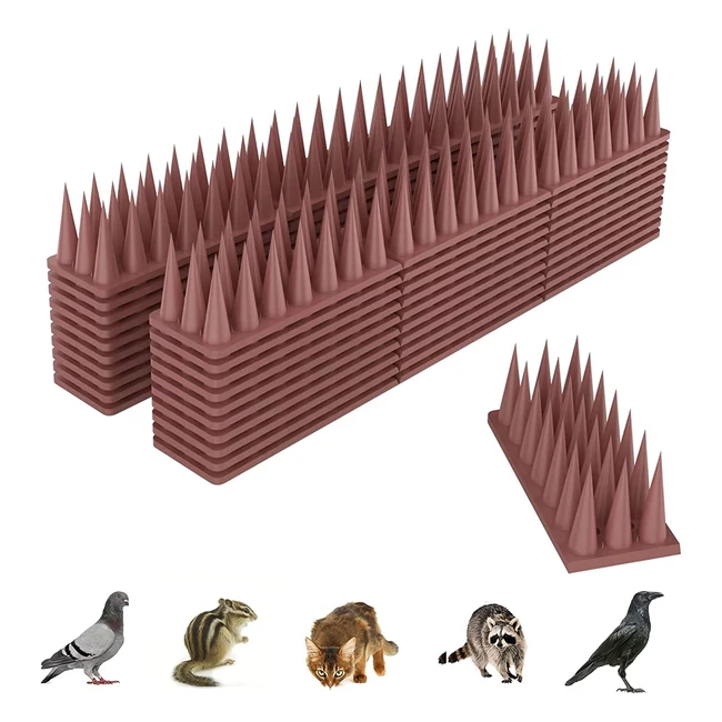 Pinchos Antipalomas Plástico - Ahuyentador de Pájaros y Gatos - 20 Unidades