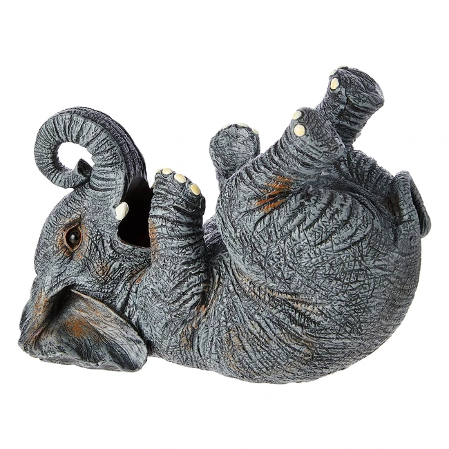 Guzzlers Elephant Wine Bottle Holder - Nemesis Now EXA80004 - 21cm Grey - Handpainted Resin
