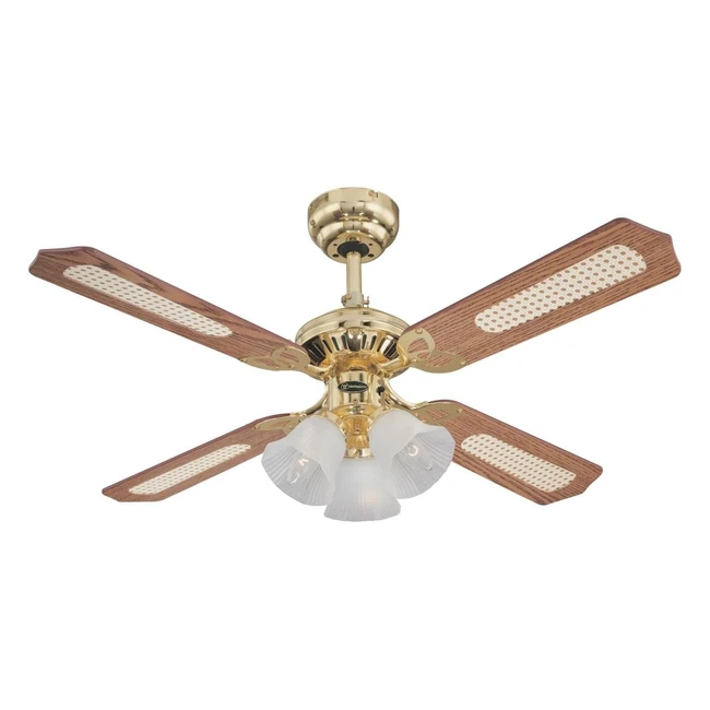 105cm Indoor Ceiling Fan | Silver Finish | 3 Blades | Remote Control Adaptable