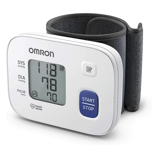 Omron Intelli IT Handgelenk-Blutdruckmessgerät, klinisch validierte Genauigkeit, für größere Oberarmumfänge, kompakt und einfach zu bedienen
