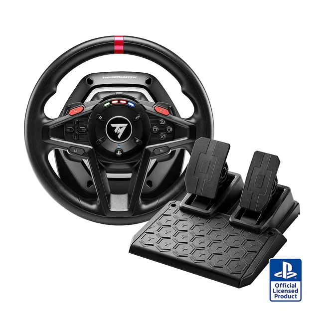 Thrustmaster T128 ForceFeedback-Rennlenkrad mit magnetischen Pedalen für PS5, PS4 & PC - Immersives Racing-Erlebnis