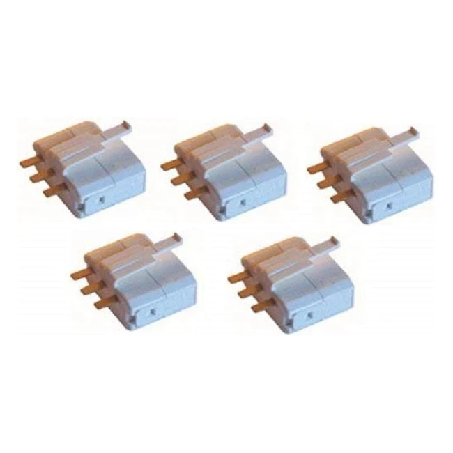 Lot de 5 fiches DCL CAPRI CAP775001 avec 2 pôles terre 6A 220-250V