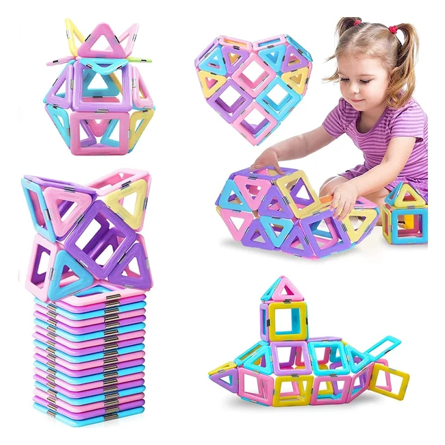 38pcs Magnetic Building Blocks Set for Kids - Educational Magnet Toys for Learning and Development - Perfect Christmas Birthday Gift for Boys and Girls Ages 3-7