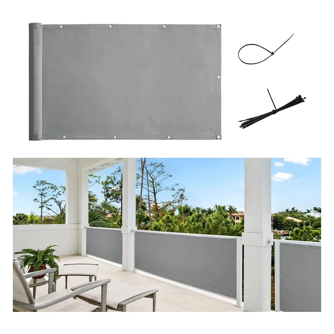 Pony Dance Balkon Sichtschutz 75x300cm - Wind- & Sichtschutz mit Ösen & Kabelbindern