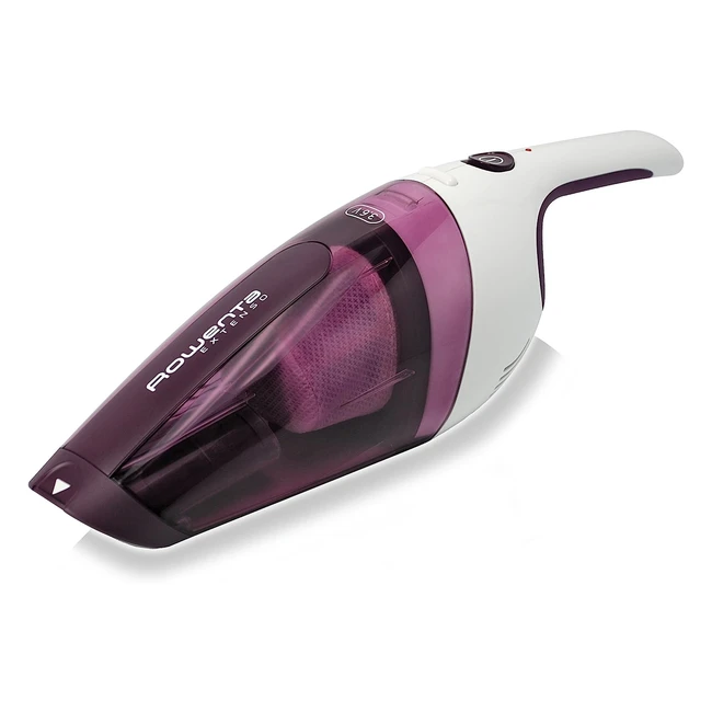 Aspirateur à main Rowenta Extenso sans fil - 10 min d'autonomie - Bac à poussière 350 ml - AC232001 Blanc/Violet