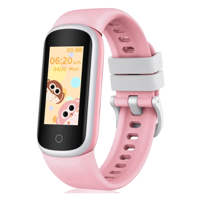 Montre connectée enfant sportive avec moniteur de fréquence cardiaque, podomètre, surveillance du sommeil et étanche - Compatible iOS et Android