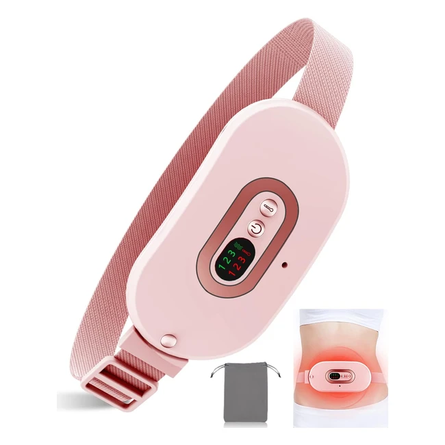 Ceinture menstruelle chauffante OVIFM - Soulagement rapide de la douleur menstruelle avec 3 niveaux de température et 3 modes de massage