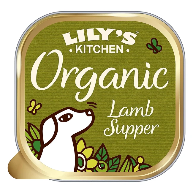 Lily's Kitchen Biologico Cibo Umido per Cani - 11 Vaschette da 150g con Agnello
