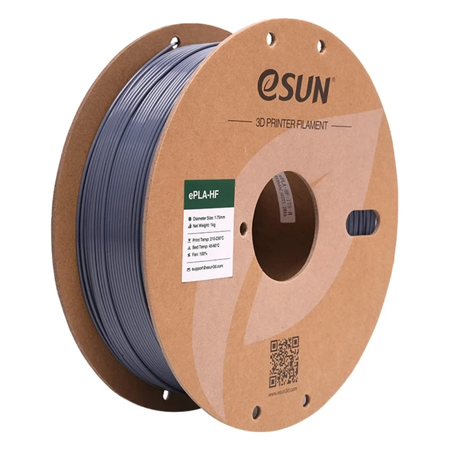 ESUN High Speed PLA Filament 175mm - 1kg Spool - Grey