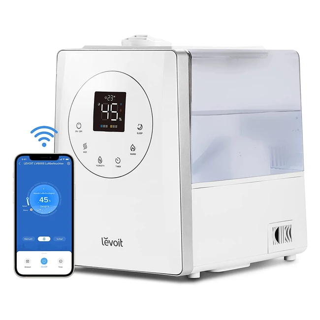 Levoit LV600S Luftbefeuchter - Topfill WarmKalt Nebel Alexa-Steuerung Schlaf