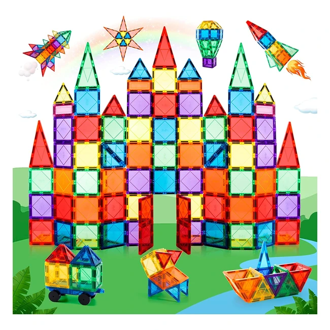 Maghub Magnetic Building Blocks - 75 Pcs Set - Educational Toy for Kids