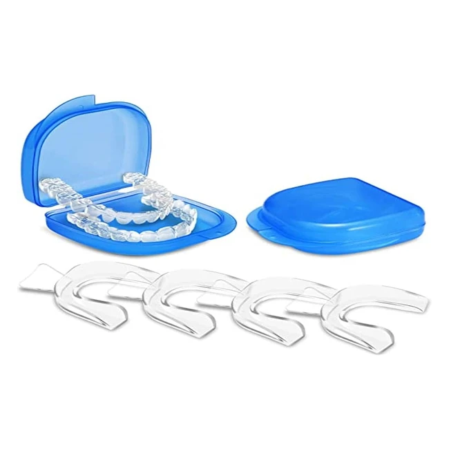 Férulas dentales nocturnas de alta calidad para relajar los músculos, juego de 4 piezas con caja de almacenamiento