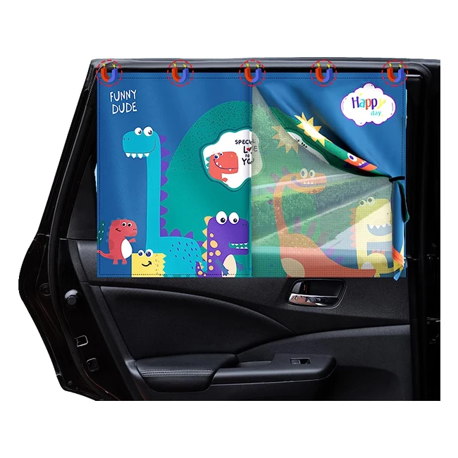 Parasol Infantil Finevernek para Coche - Protección Solar 68x50cm