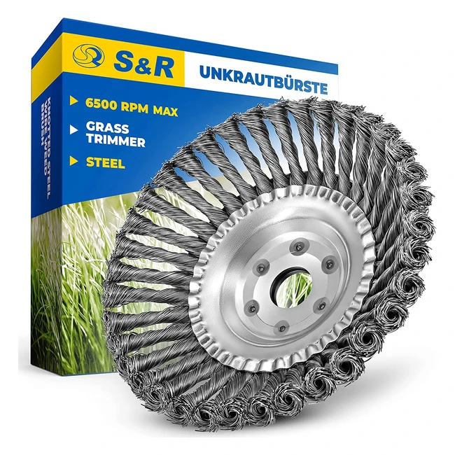 Cepillo Desbrazador de Malas Hierbas de Acero Resistente 200mm x 254mm - Fácil y Rápido de Usar