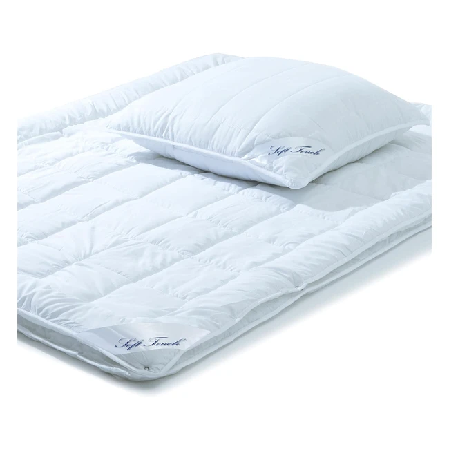 Soft Touch Bettdecke 4 Jahreszeiten 155x200cm inkl. Kopfkissen - Aquatextil