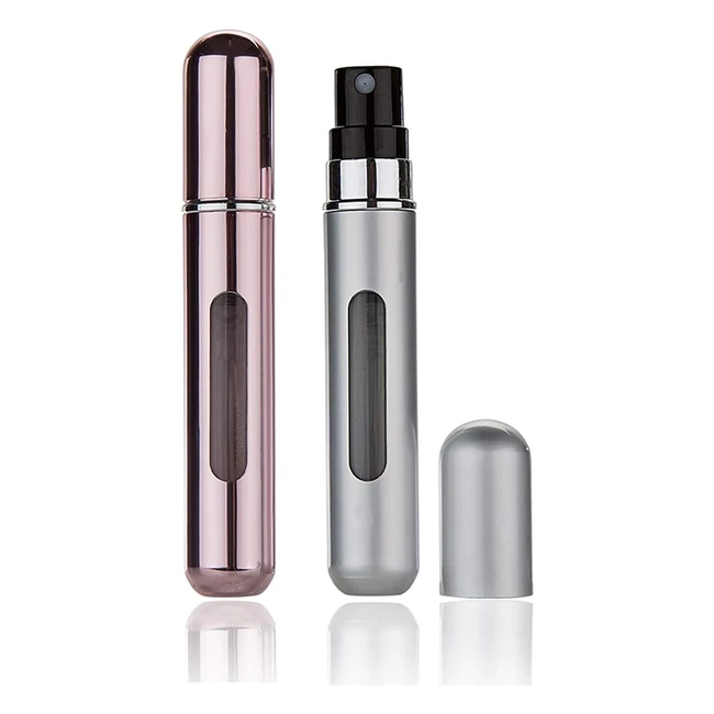 Refillable Perfume Atomizer Spray Bottle Set - 8ml Aluminum Travel Size