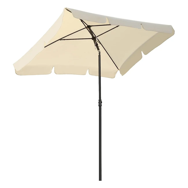Parasol de jardin Liferun 200 x 125 cm UPF 50 inclinable pour balcon terrasse e