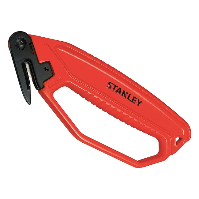 Couteau de sécurité Stanley 010244 pour magasiniers - coupe facile et sécurisée de scotchs, adhésifs, cartons, films plastiques, sangles et palettes