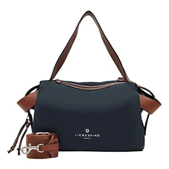 Liebeskind Berlin Satteltasche aus grauem Nylon, mittelgroß, HxBxT 28x31x13cm, Ref. Nr. 12345, verstellbarer Riemen