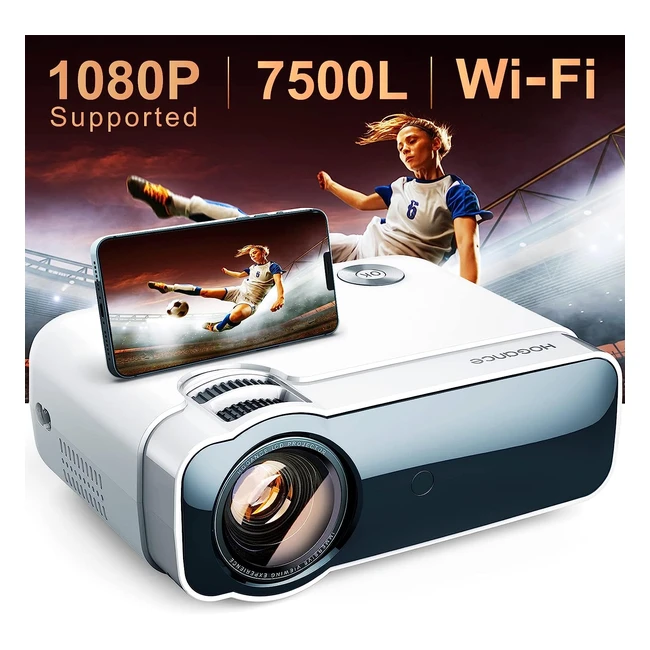 Mini Proiettore 5G WiFi Portatile, 1080p Full HD, 7500L, 200