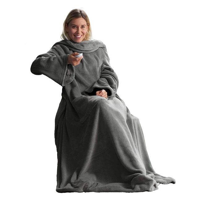 Celinatex TV-Decke mit Ärmeln XXL | Microfaser & Fleece | 150x180cm