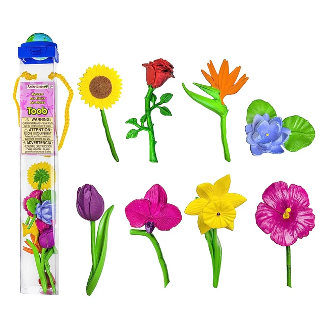 Conjunto de 8 flores realistas para juego artesana y estudio - Safari Las Flo