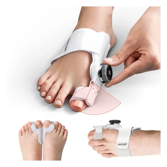 Kit Correction Hallux Valgus avec Attelle et Séparateur d'Orteil en Silicone - Taille Universelle pour Homme et Femme