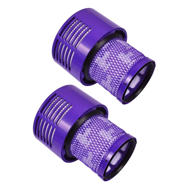 Dyson V10 Replacement Filter - Washable, 2-Pack Purple - High Efficiency, Traps Fine Particles