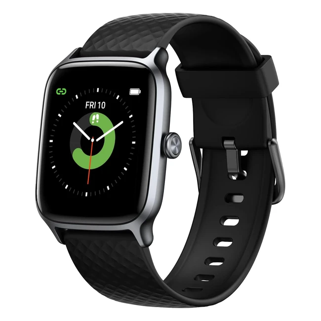 oraimo Smartwatch Kinder Herren Fitness-Tracker mit Schlaf- und Herzfrequenzmonitor, 5ATM wasserdichte Smartwatch Fitness-Uhr, Pedometer Uhr kompatibel mit iOS und Android Sportuhr Schwarz