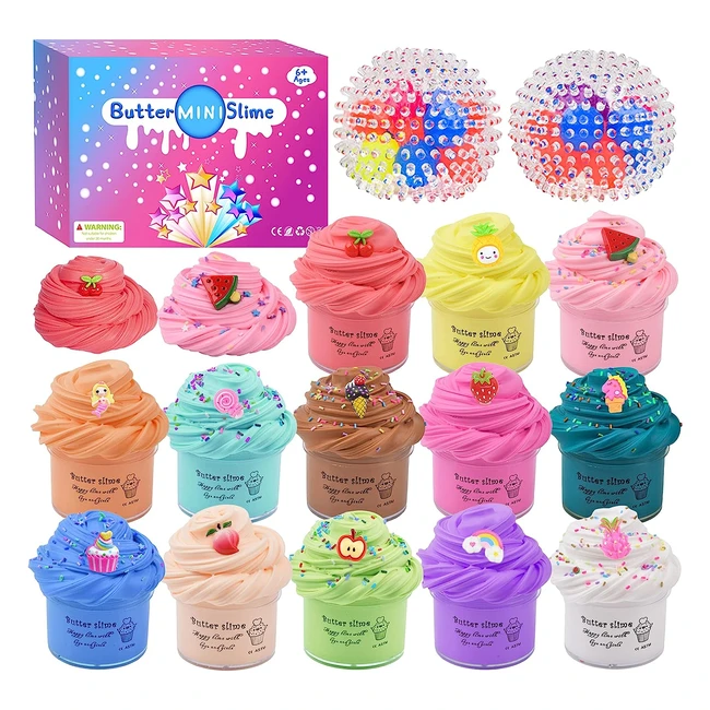 15 Pack Scented Butter Slime Kits for Kids - Nonsticky & Super Soft - Ideal Educational Slime Toys for Girls & Boys