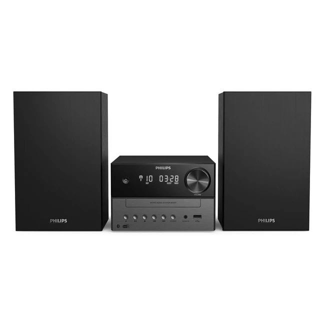 Philips Audio M350512 - Minicadena de música con CD, USB, Bluetooth y radio DAB/FM. Altavoces Bass Reflex de 18W y control digital del sonido.