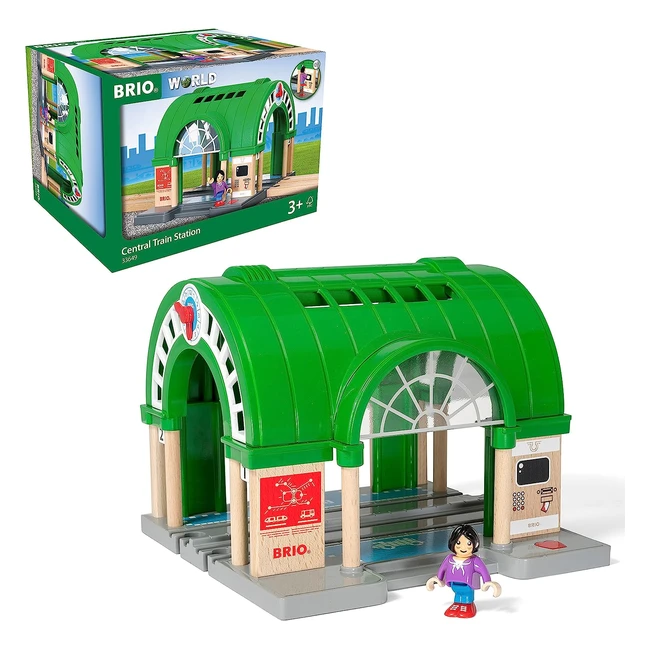 Brio World Central Train Station - Compatible with All Brio Railway Sets - Ages 3+