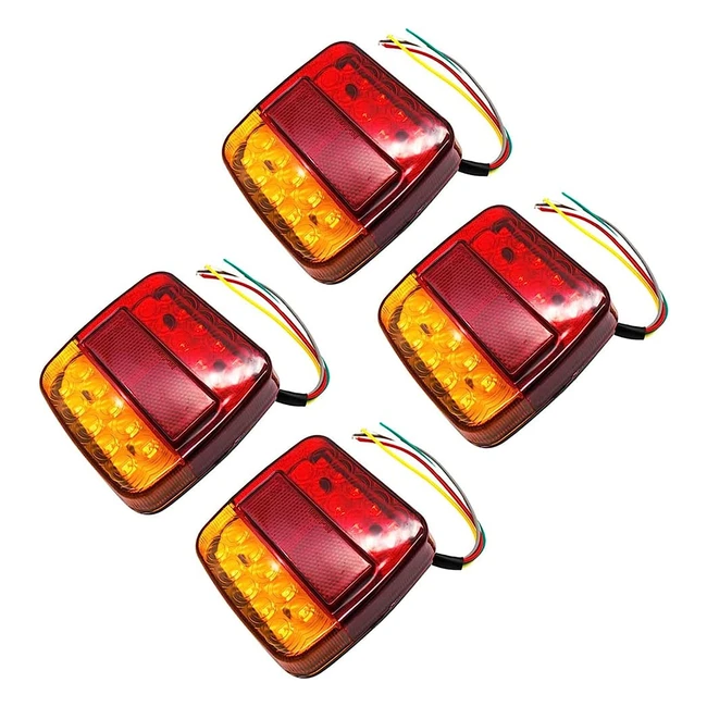 Piloto Trasero LED 12V para Camioneta y Remolque - Lemonbest 26 Luces Traseras