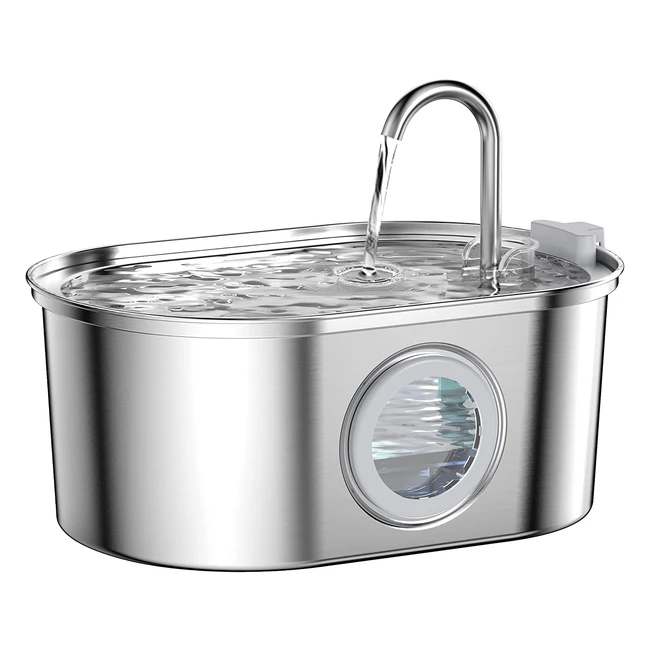 Fuente para gatos Soofpet con ventana transparente y bomba de agua supersilenciosa - 32L de capacidad