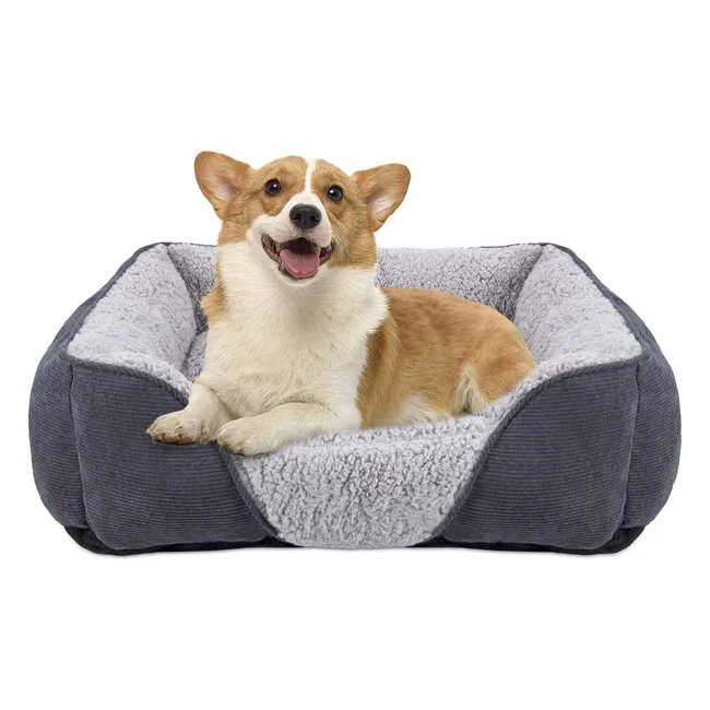 JoeJoy Small Pet Sofa Bed - Soft Wool Fleece, Washable, for Dogs, Cats, Kittens, and Puppies - 51x49x16cm
