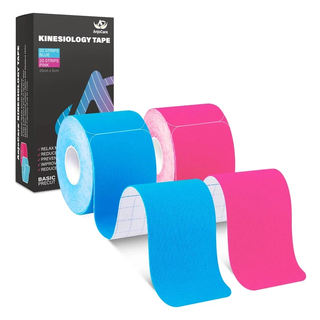 Anjocare Kinesiology Tape - Elastic Sports Tape for Muscles and Joints Waterpro