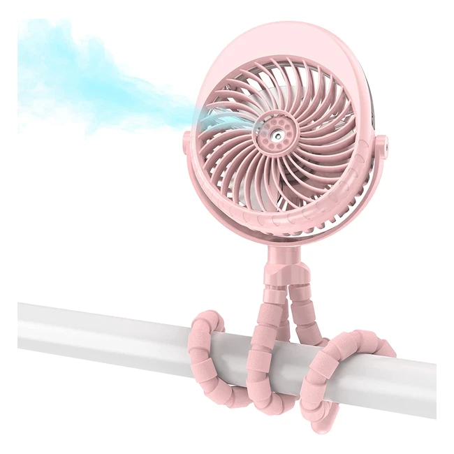 Ventilateur brumisateur pour poussette avec batterie rechargeable - 3 vitesses e