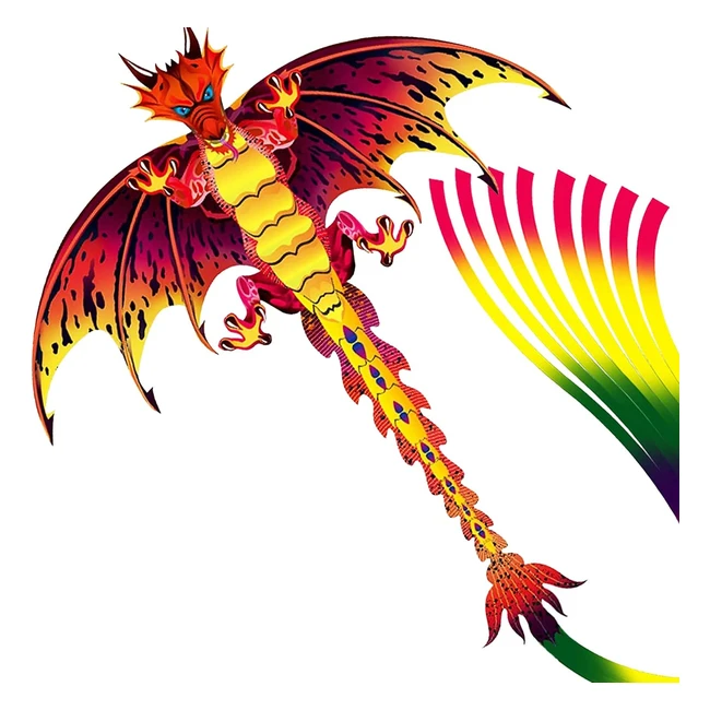 Cometa de dragn Laptony para nios y adultos - Fcil de volar y transportar 