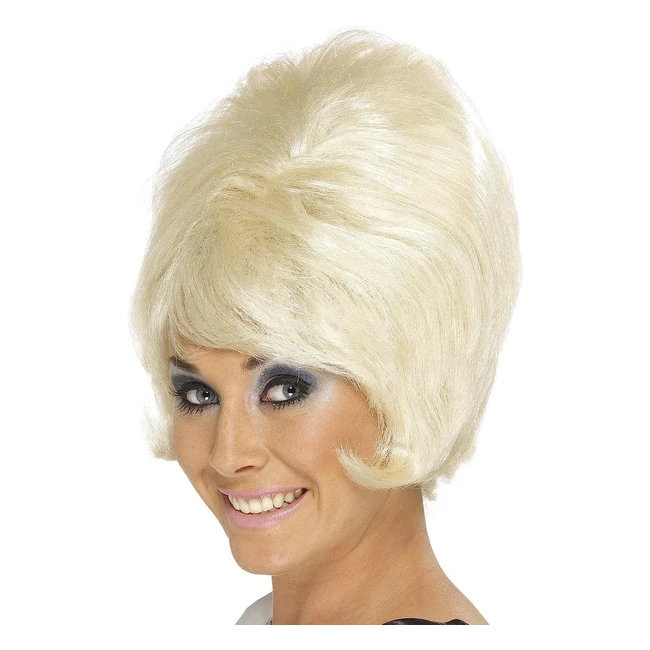 Perruque blonde courte Smiffys années 60 ruche - Taille unique EU