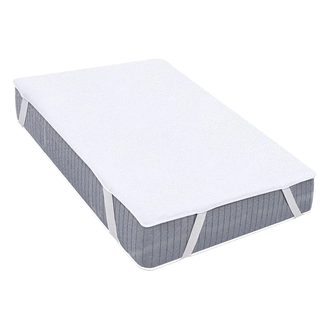 Wasserdichter Matratzenschutz von Utopia Bedding mit atmungsaktiver Baumwoll-Oberfläche und 4 Eckbändern