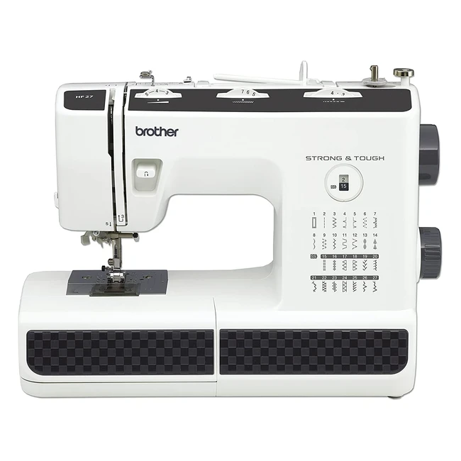 Brother HF27 Heavy Duty Sewing Machine - 27 Stitches Metal Chassis J Foot Non