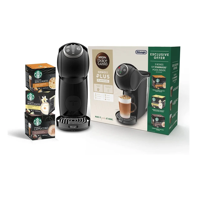Delonghi Nescaf Dolce Gusto Genio S Plus Capsule Coffee Machine - Boost Your Espresso and Cappuccino Game with Energy-Saving Features (EDG315B)