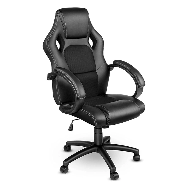 DWDCompany Racing Bürostuhl | 14 Farben | Gepolsterte Armlehnen | Rocker-Mechanismus | SGS-geprüfter Lift