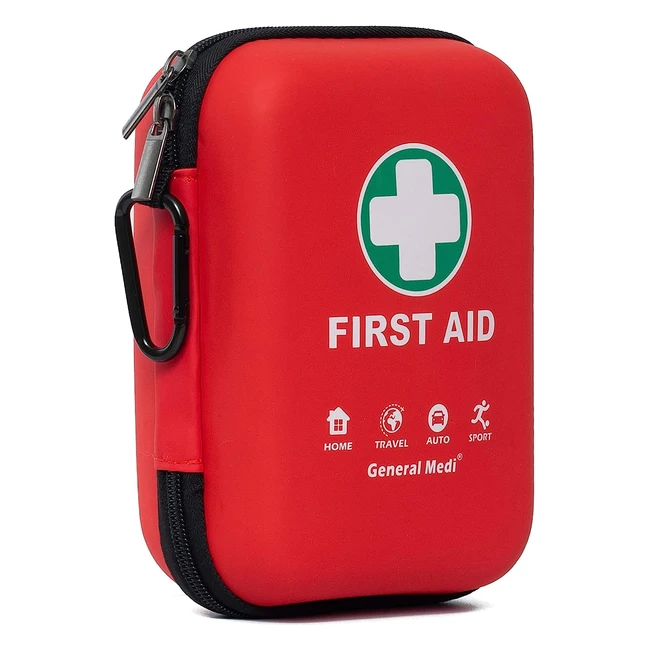 170-Piece First Aid Kit: Hard Case, Lightweight, and Reliable for Travel, Home, and Office